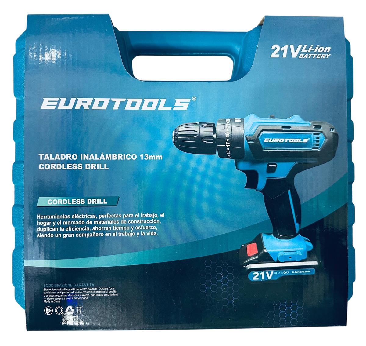 TALADRO 13MM EUROTOOLS 2 BATERIAS