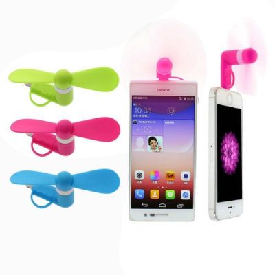 MINI VENTILADOR PARA CELU CON ADAPTADOR PARA IPHONE Y V8