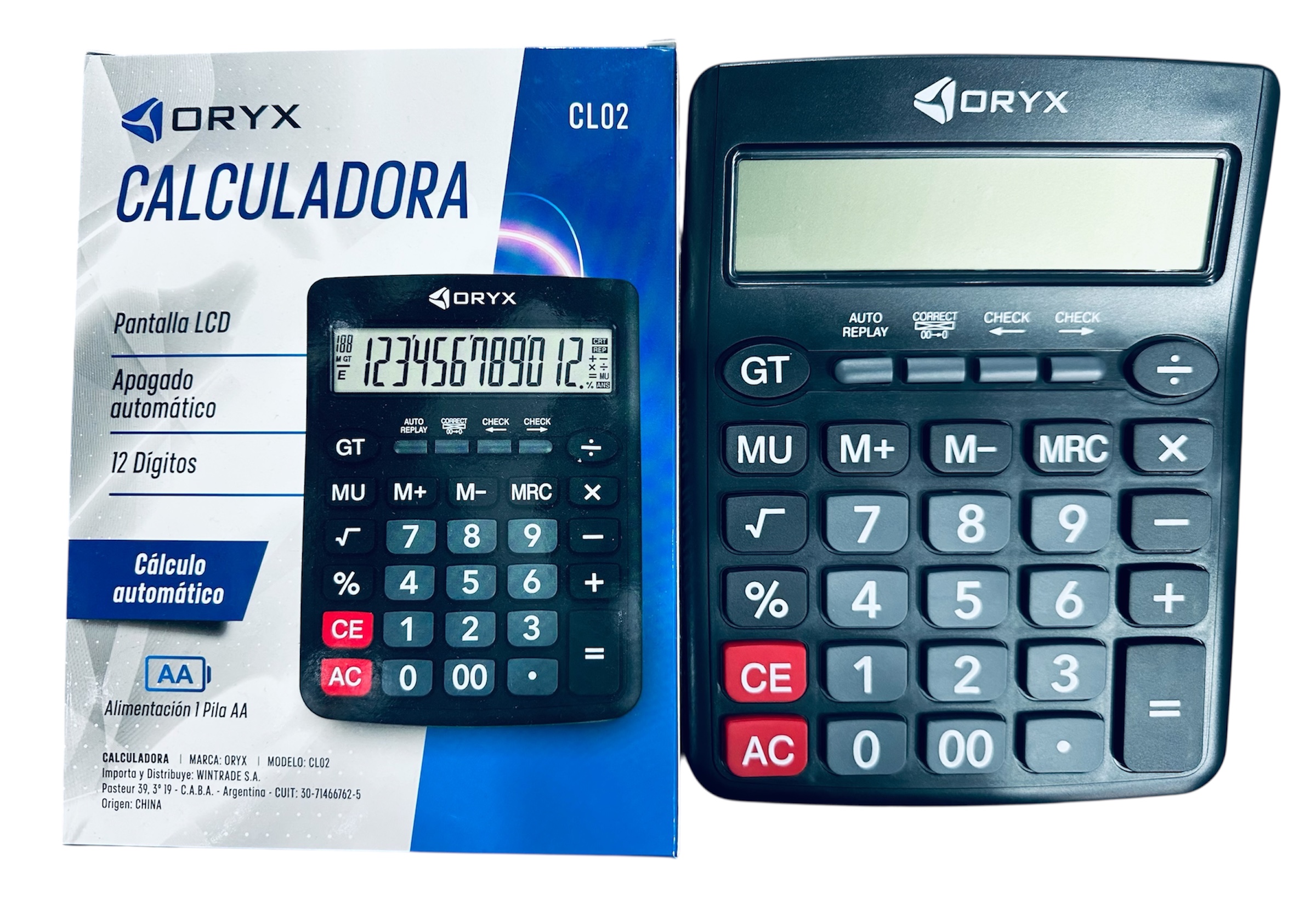 CALCULADORA 12DIGITOS GRANDE ORIX