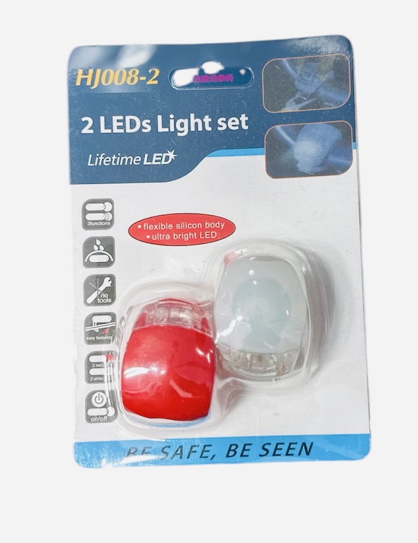 LUZ BICI SILICONA ROJA Y BLANCA