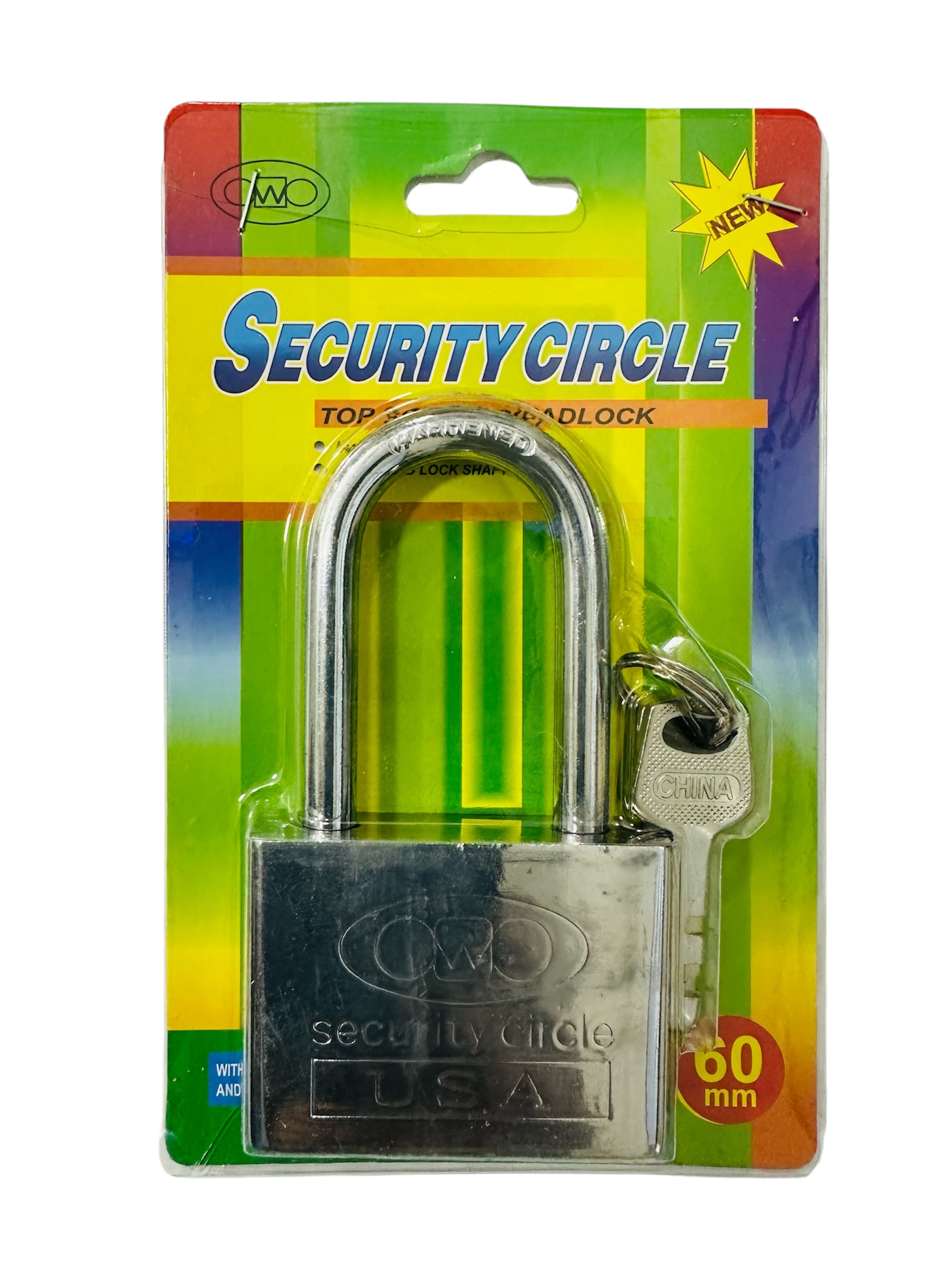 CANDADO ACERO BLISTER 60MM LARGO