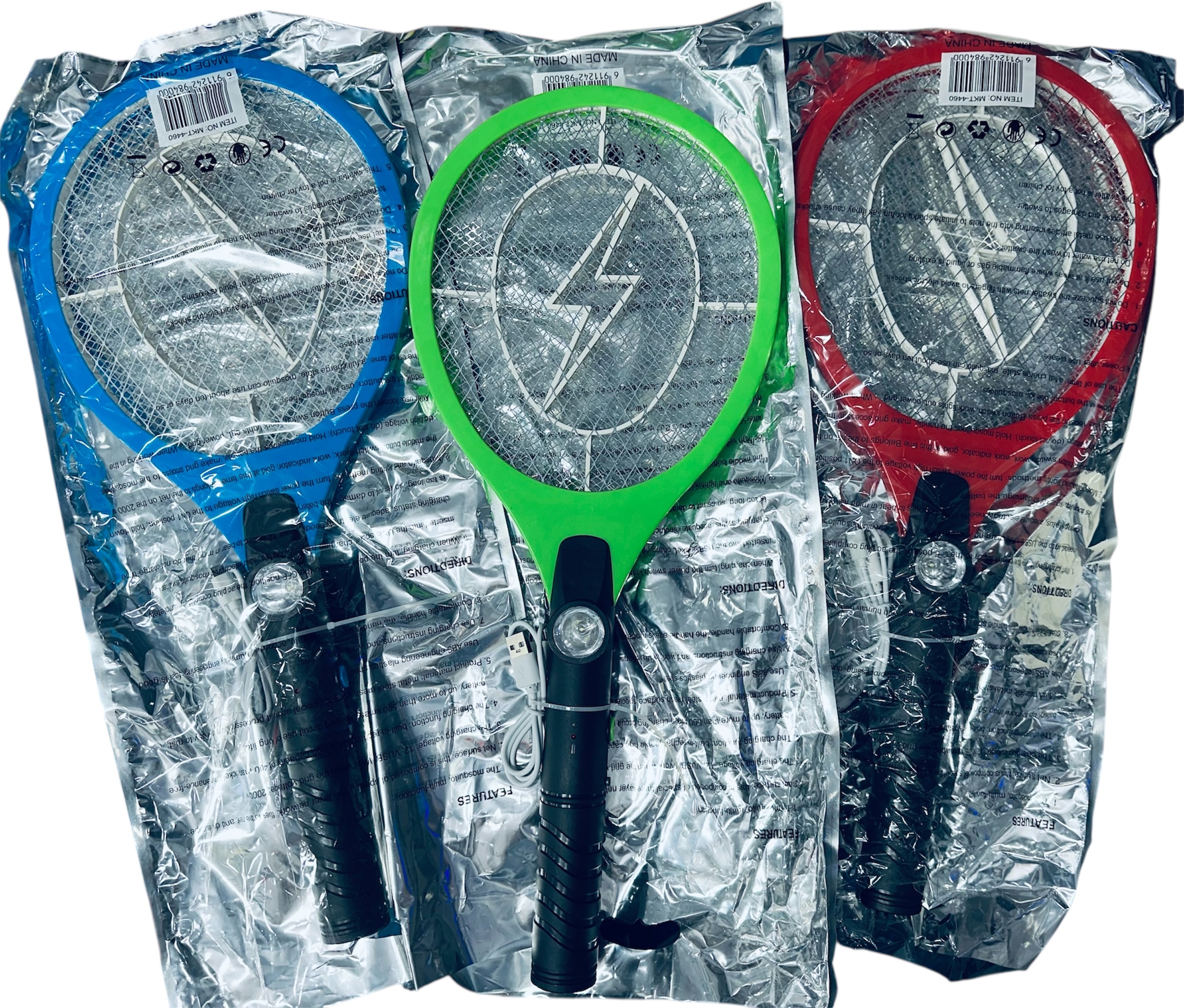 RAQUETA RECARGABLE MATA MOSCA CON LINTERNA