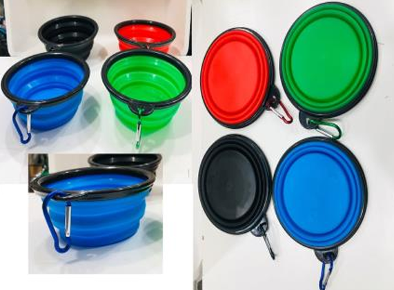 PLATO DE GOMA PLEGABLE C/MOSQUETON METALICO 13CM