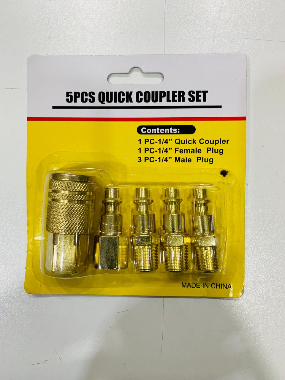 SET DE PICO P/COMPRESOR 5PCS ACOPLE BRONCE