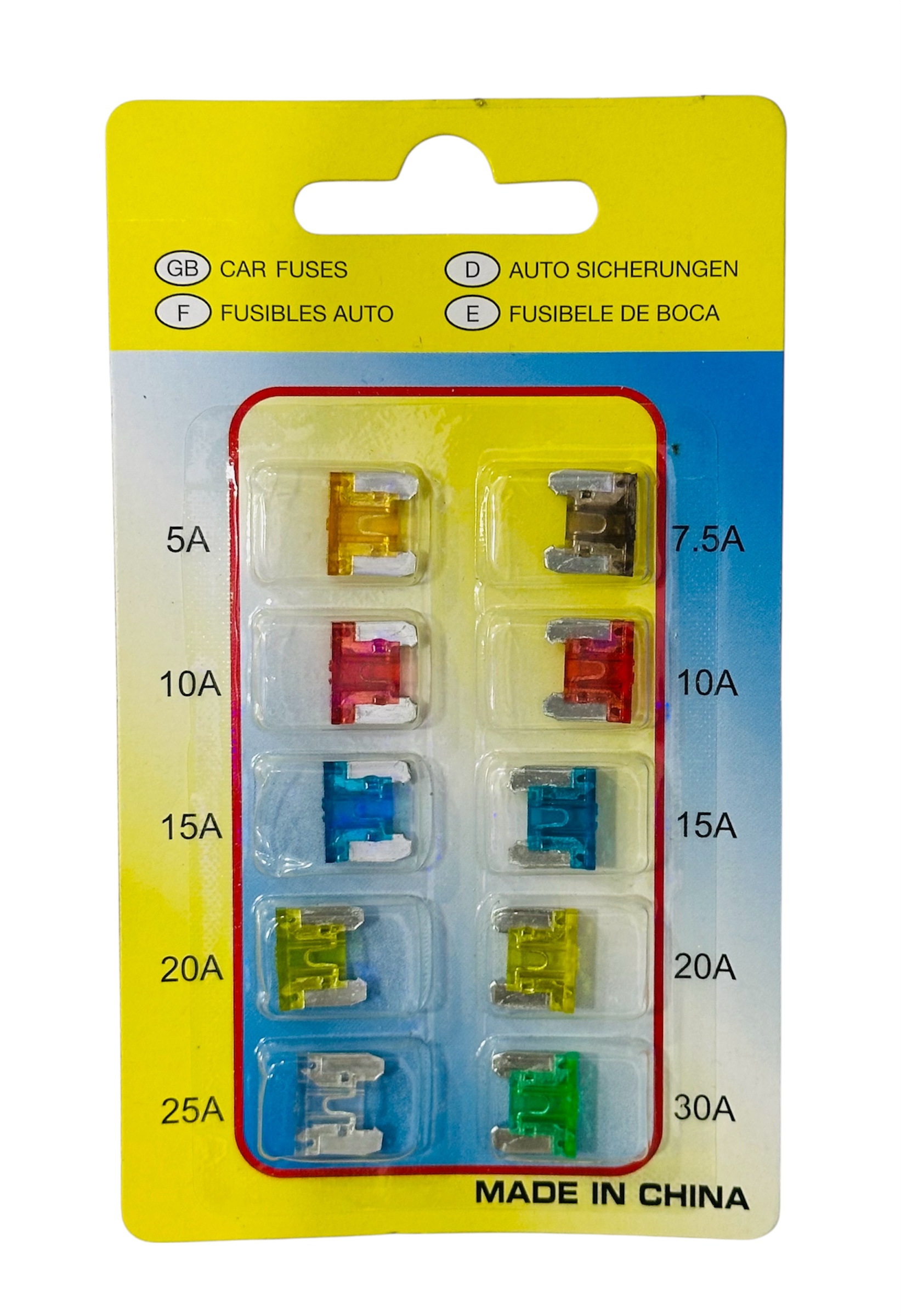 FUSIBLES ALUMINIO SET X 10 🚗