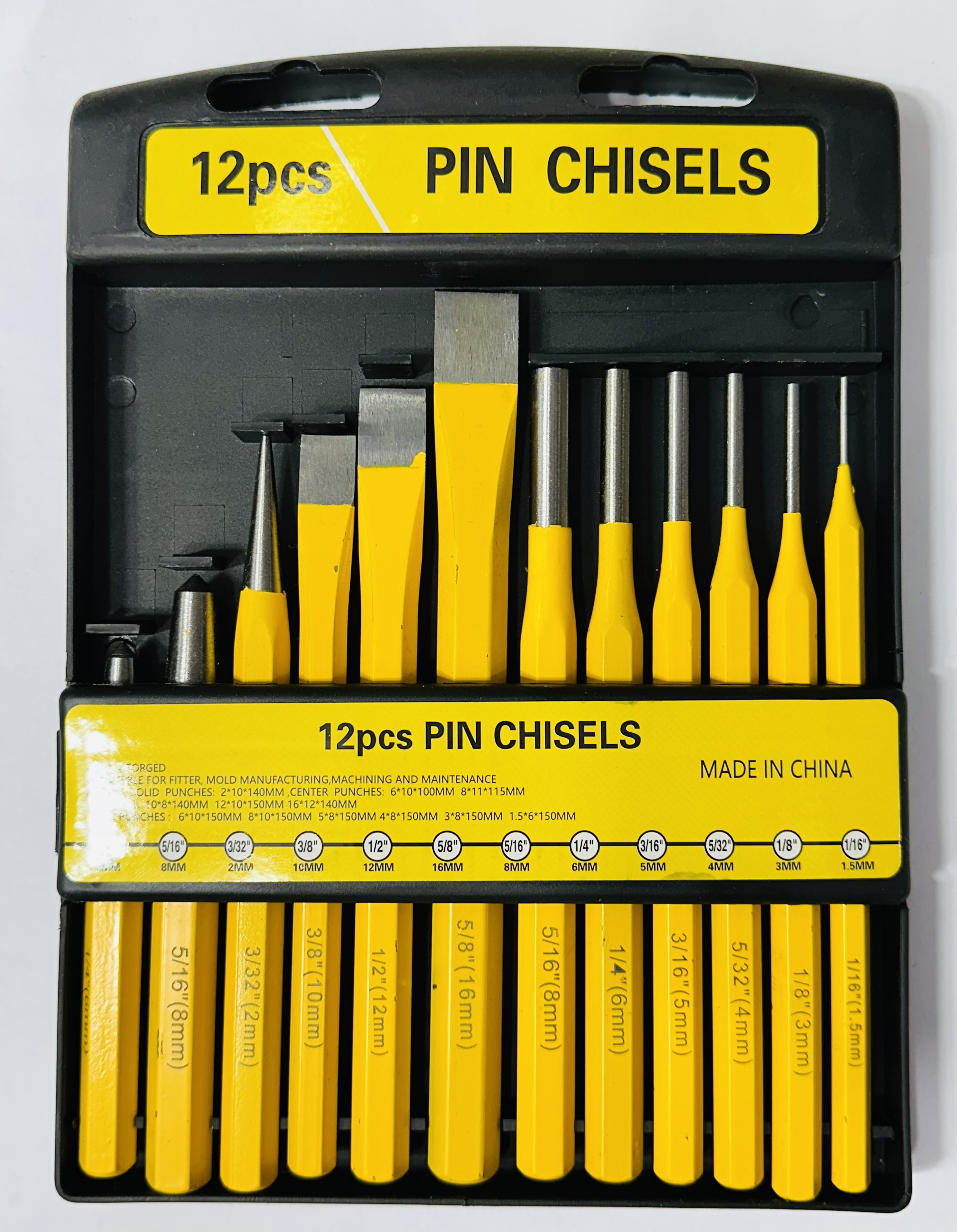 JUEGO DE PUNZONES Y CINCELES X12