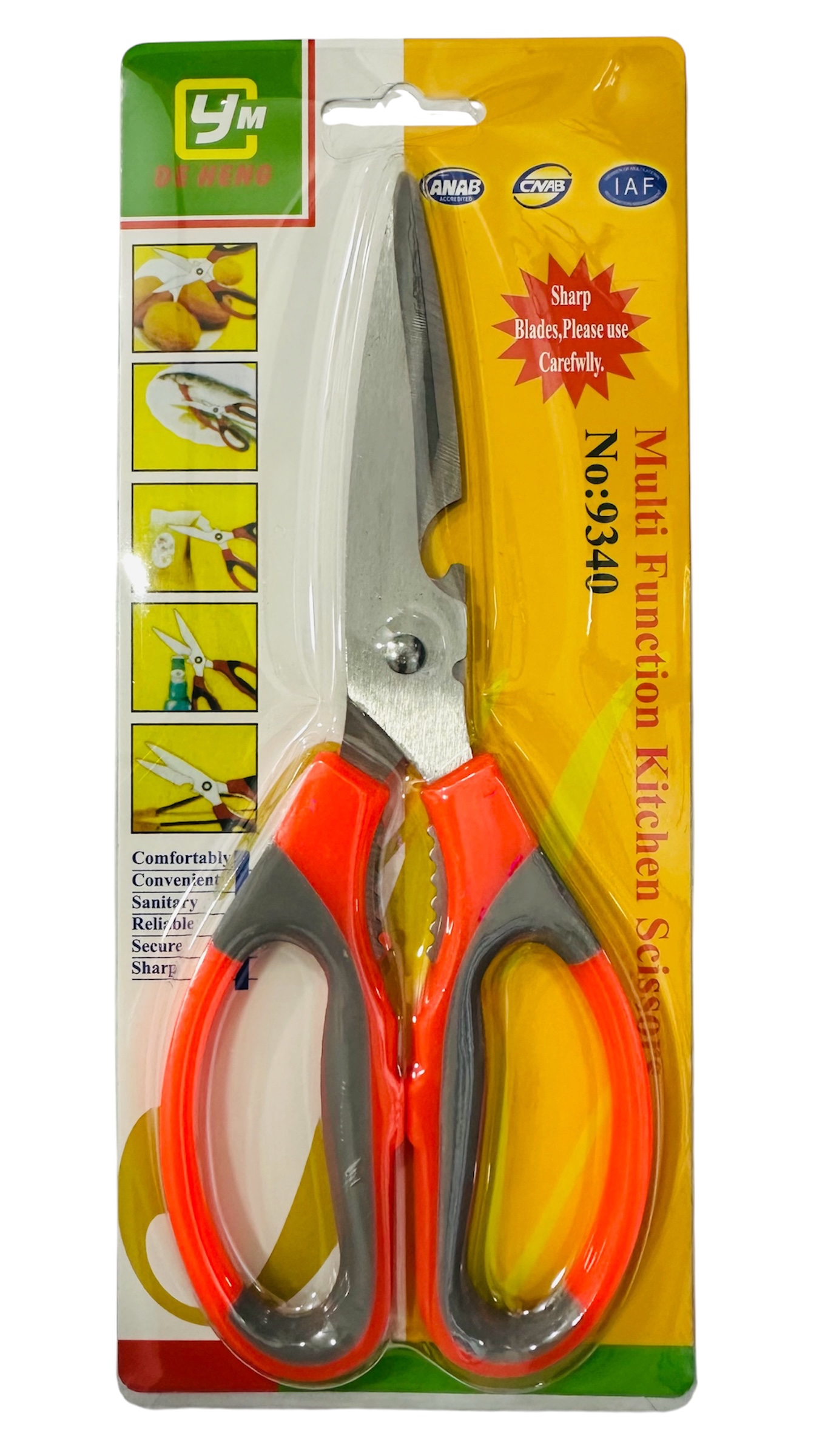 """TIJERA COCINA NARANJA 8"""""""