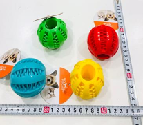 JUGUETE PELOTA DENTAL GOMA P/ALIMENTO 7CM
