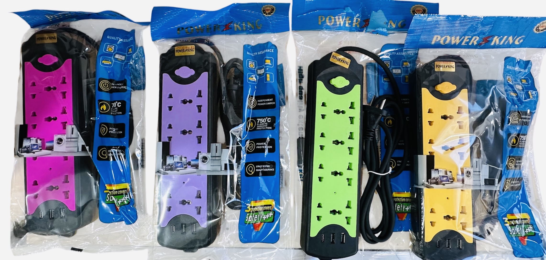 ZAPATILLA ALARGUE 8 BOCAS 2USB 1TIPO C BOTON ENCENDIDO