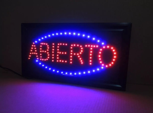 CARTEL LUMINOSO ABIERTO🆎