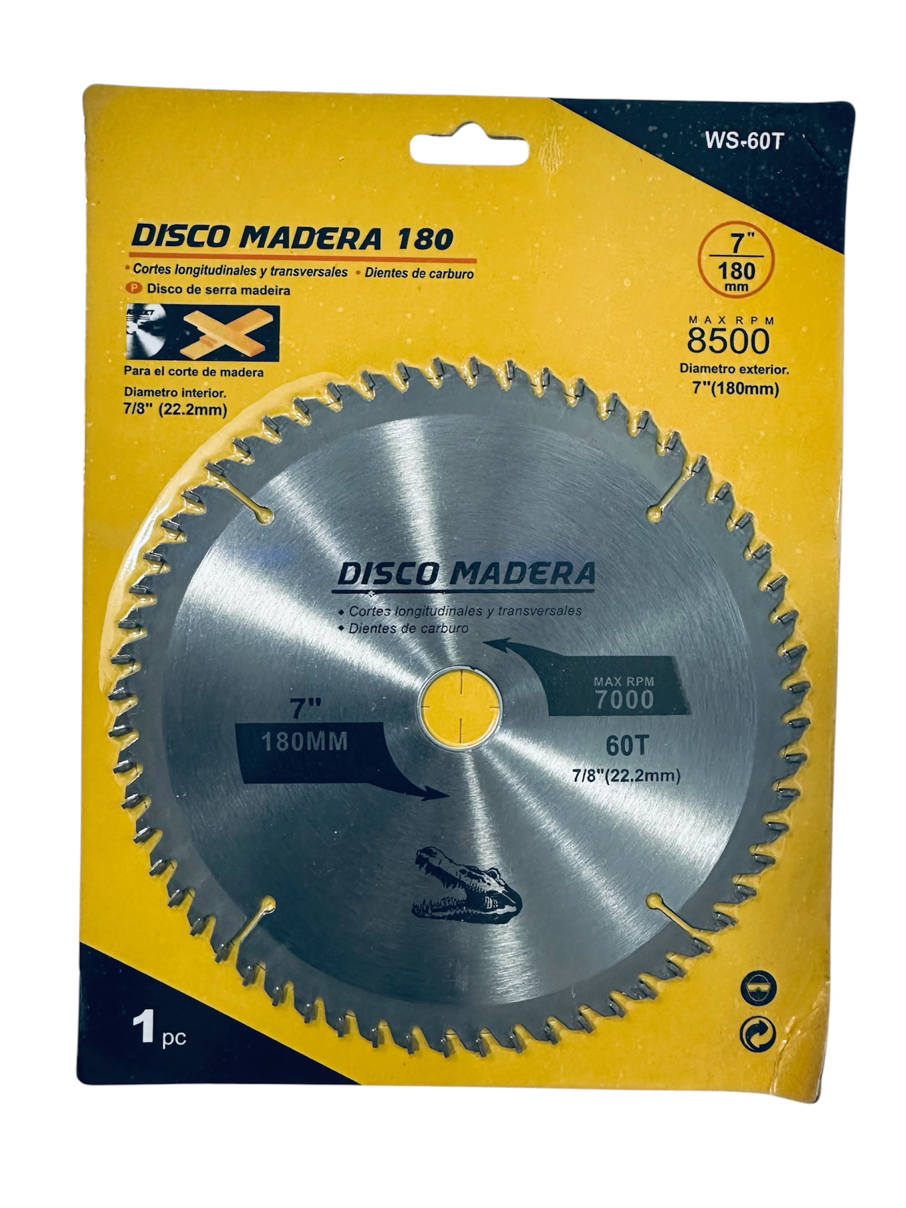 DISCO MADERA 60T 180MM