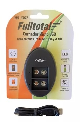CARGADOR PARA BATERIA 9V NI. MH Y LITIO