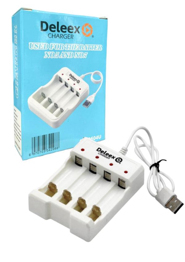 CARGADOR DE PILAS USB DELEEX