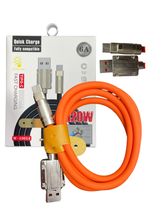 CABLE USB TIPO C 6A 120W ENGOMADO