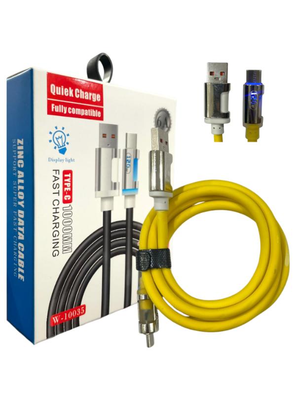 CABLE CON LUZ 1M TIPO C 120W