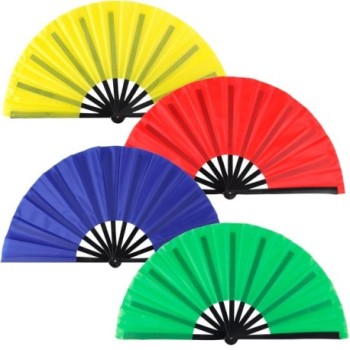 ABANICO GRANDE DE COLORES LISO