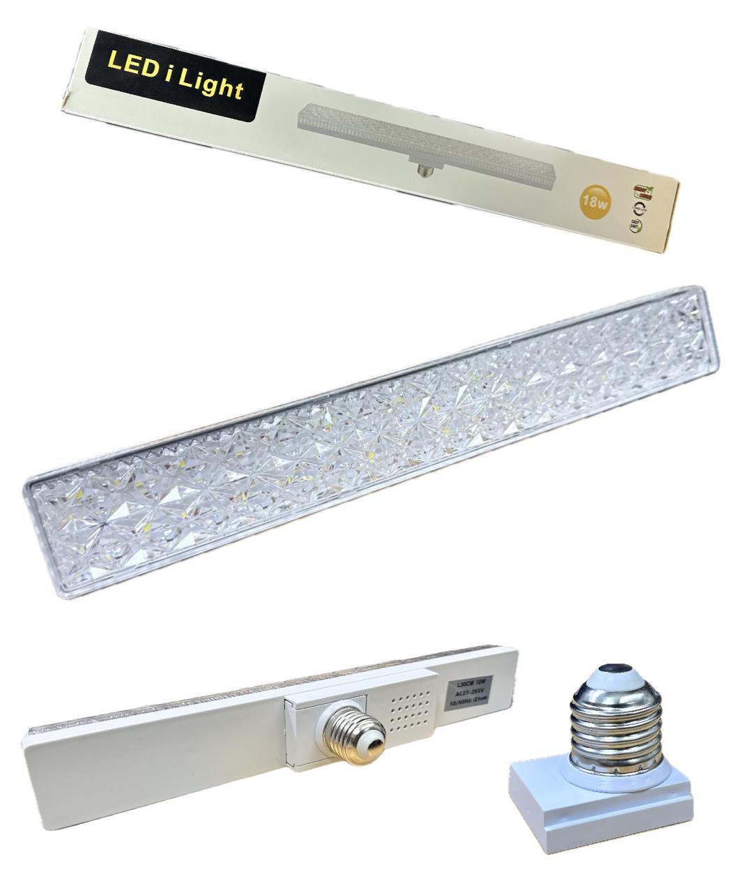 LUZ LARGA LED 18W CON FOCO LAMPARA