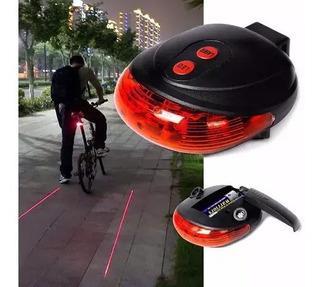 LUZ DE BICICLETA CON LASER PILA