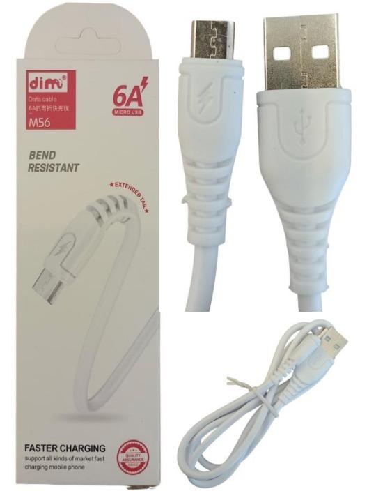 CABLE MICRO USB V8 RAPIDO 6A EN CAJA