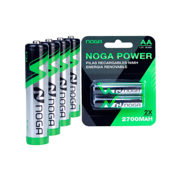 PILAS NOGA RECARGABLES PACK X2 AA 2700