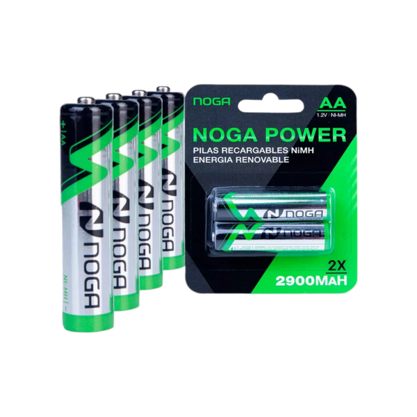 PILAS NOGA RECARGABLES PACK X2 AA 2900