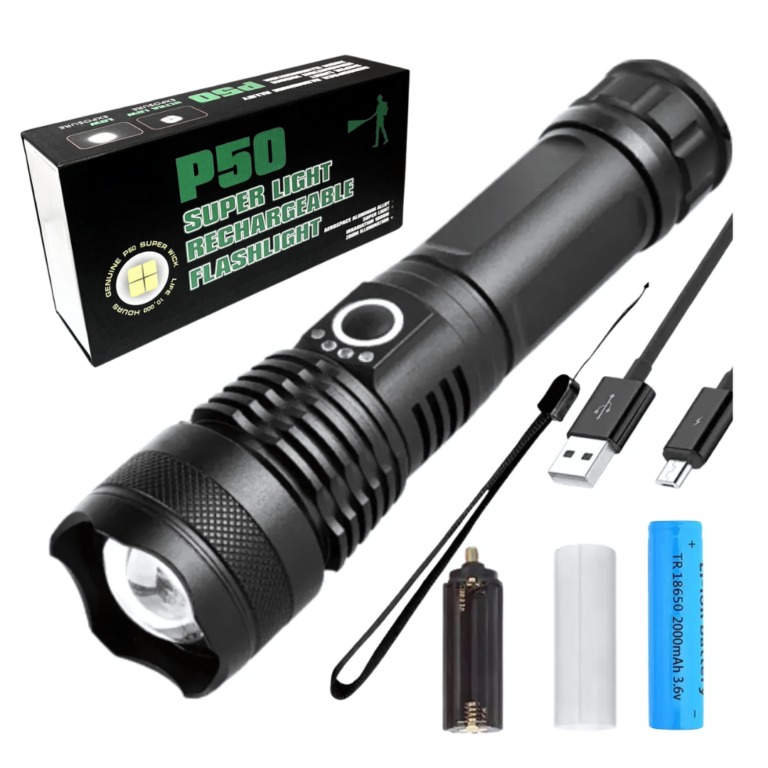 LINTERNA RECARGABLE P50 GRANDE