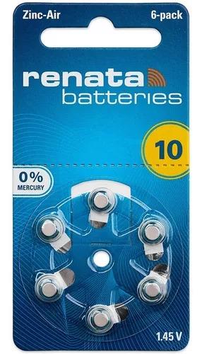 PILAS DE AUDÍFONOS RENATA 10 (RUEDITA DE 6)