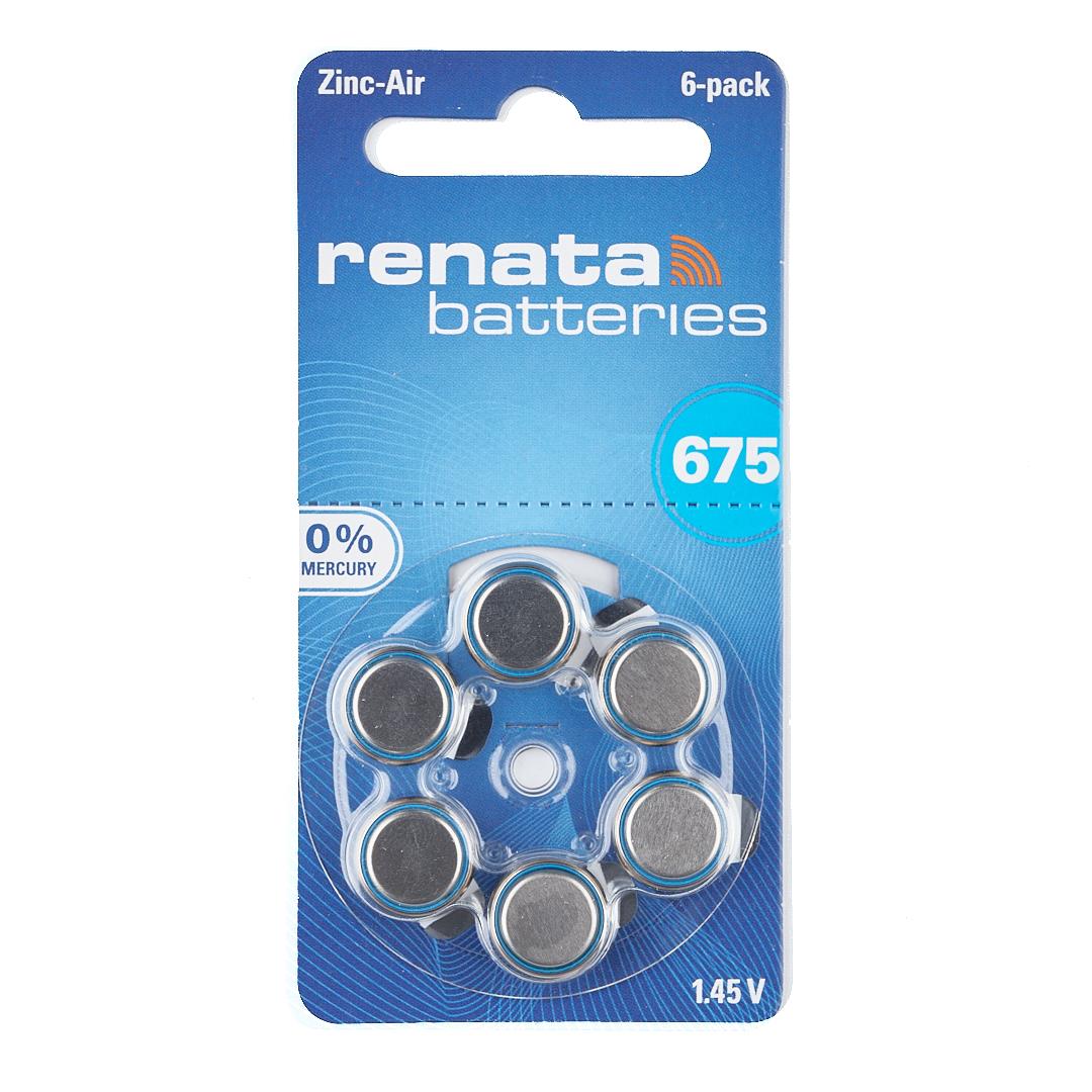 PILAS DE AUDÍFONOS RENATA 675 (RUEDITA DE 6)