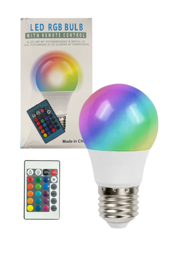 FOCO LED RGBW CON CONTROL REMOTO