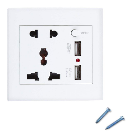 BASTIDOR MODULO CON 2 CARGADOR USB