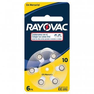 PILAS DE AUDÍFONOS RAYOVAC 10 (RUEDITA DE 6)