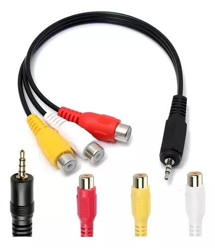 CABLE 3 RCA HEMBRA A 3 5 PLUG