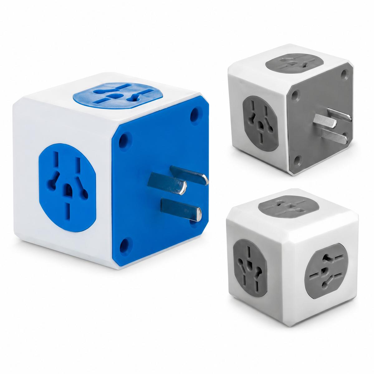 ADAPTADOR QUINTUPLE CUBO 5 TOMAS PATAS CHATAS