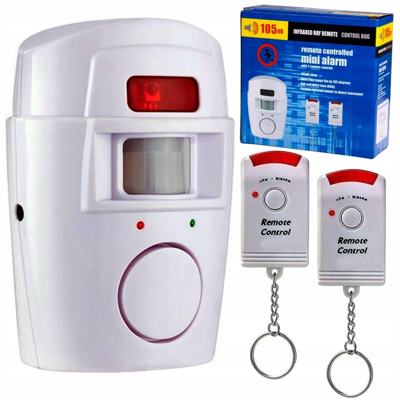 ALARMA CON SENSOR DE MOVIMIENTO Y CONTROL REMOTO