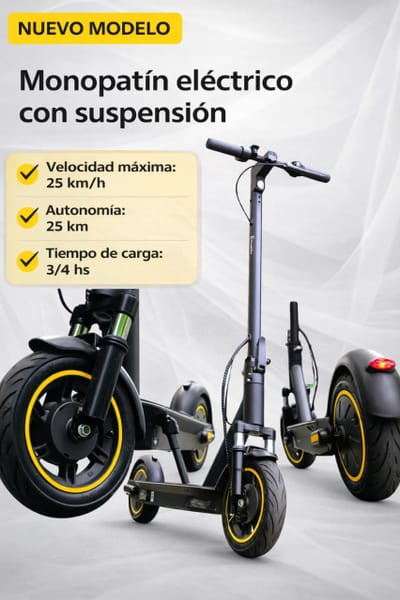 MONOPATIN ELECTRICO CON SUSPENCION
