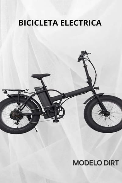 BICICLETA ELECTRICA MODELO DIRT CON PORTA EQUIPAJE