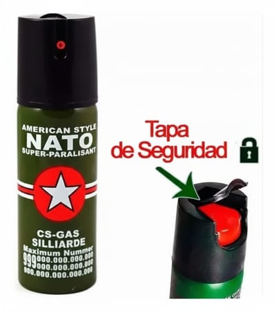 GAS PIMIENTA CON TAPA DE SEGURIDAD