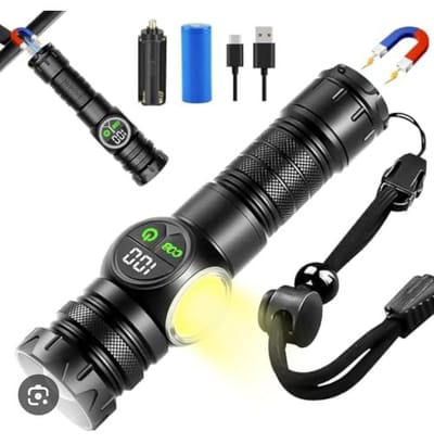 271-D LINTERNA POTENTE CON COB LATERAL BAT 18650