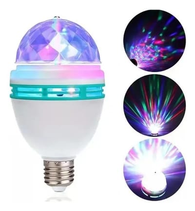 MINI FOCO LED GIRATORIO PARA FIESTA