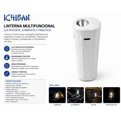 MINI LINTERNA MULTIFUNCIONAL