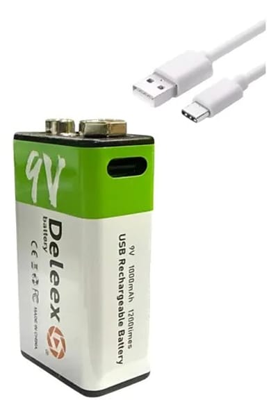 PILA RECARGABLE POR USB 9V