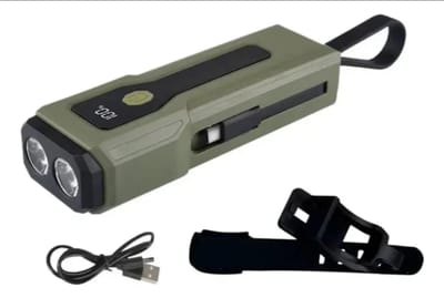LUZ BICI POTENTE CON ACCESORIO PARA CARGAR IPHONE Y ANDROID PREMIUM