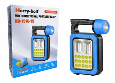 LINTERNA MULTIUFUNCION SOLAR 15 COB + 2