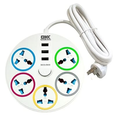 PROLONGADO 5 TOMAS + 2 USB + TIPO C