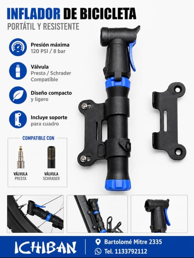INFLADOR DOBLE ACCIÓN MINI PUMP