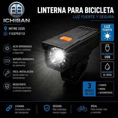 LUZ DELANTERA PARA BICICLETA