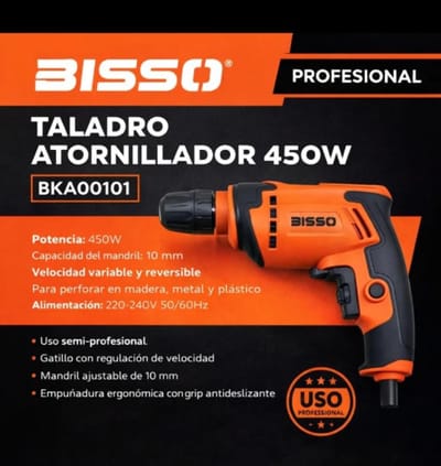 TALADRO ATORNILLADOR BISSO 450W