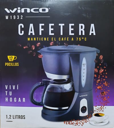CAFETERA ELECTRICA WINCO 1.2 LITROS