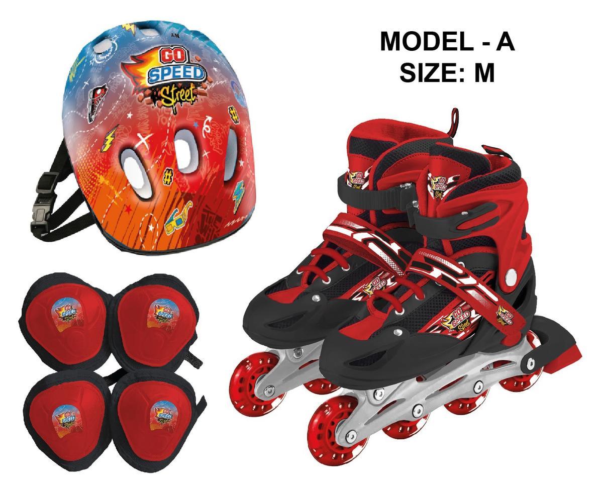 SUPER OFERTA ROLLER GO SPEED 3 EN 1 CON RUEDAS INTERCAMBIABLES Y LUCES KIT DE PROTECCION TALLE S:30-33 TALLE M:34-37 35X20X19 CM