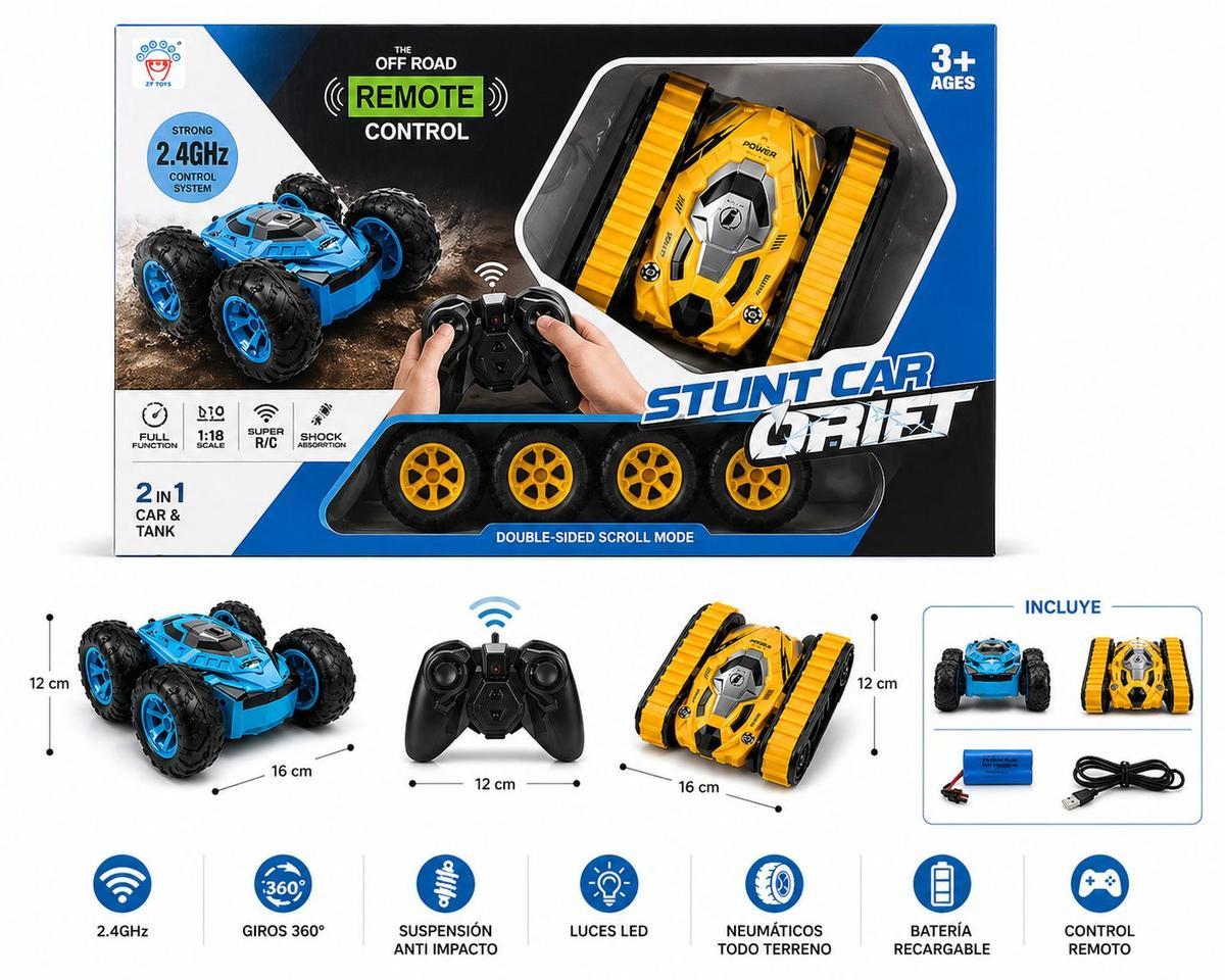 AUTO STUNT CAR ORIFT360 GRADOS CONTROL 302758 25-101